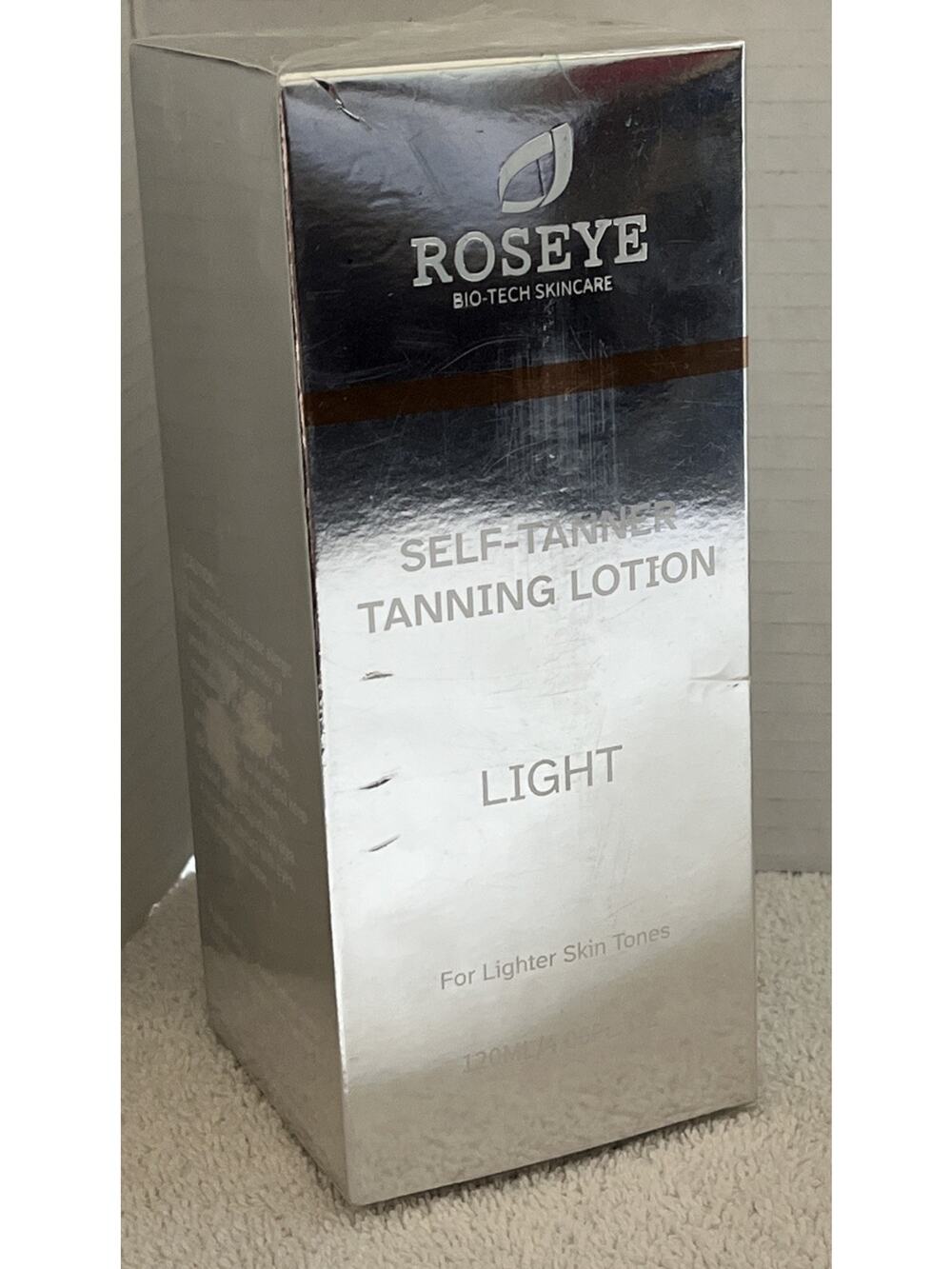 Roseye Self-Tanner Tanning Lotion Light 4.06 Fl. Oz Sealed Exp 2028